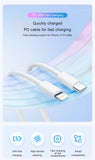 30W Fast Charging USB Cable For iPhone 14 13 12 11 Pro Max 8 7 6 Plus XS X XR Type C Data Line 2M Quick Charge Phone Accessories