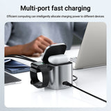 ACEFAST 6 in 1 Multifunction 15W Magnetic Wireless Charging Station For iPhone 16 15 GaN PD65W Charging Cube USB C Fast Charging