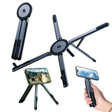 Foldale Magnetic Phone Holder Multi Form Adjustable Desktop Tablet Stand for iPhone 17~12 Tripod Handheld Mount Laptop Bracket