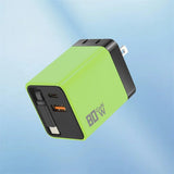 80W USB C Fast Charger with Retractable Type C Cable PD Charging for iPhone 17 16 15 Samsung Xiaomi iPad Phone Quick Charger