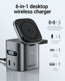 ACEFAST 6 in 1 Multifunction 15W Magnetic Wireless Charging Station For iPhone 16 15 GaN PD65W Charging Cube USB C Fast Charging