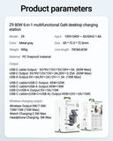 ACEFAST 6 in 1 Multifunction 15W Magnetic Wireless Charging Station For iPhone 16 15 GaN PD65W Charging Cube USB C Fast Charging
