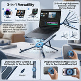 Foldale Magnetic Phone Holder Multi Form Adjustable Desktop Tablet Stand for iPhone 17~12 Tripod Handheld Mount Laptop Bracket