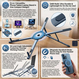 Foldale Magnetic Phone Holder Multi Form Adjustable Desktop Tablet Stand for iPhone 17~12 Tripod Handheld Mount Laptop Bracket